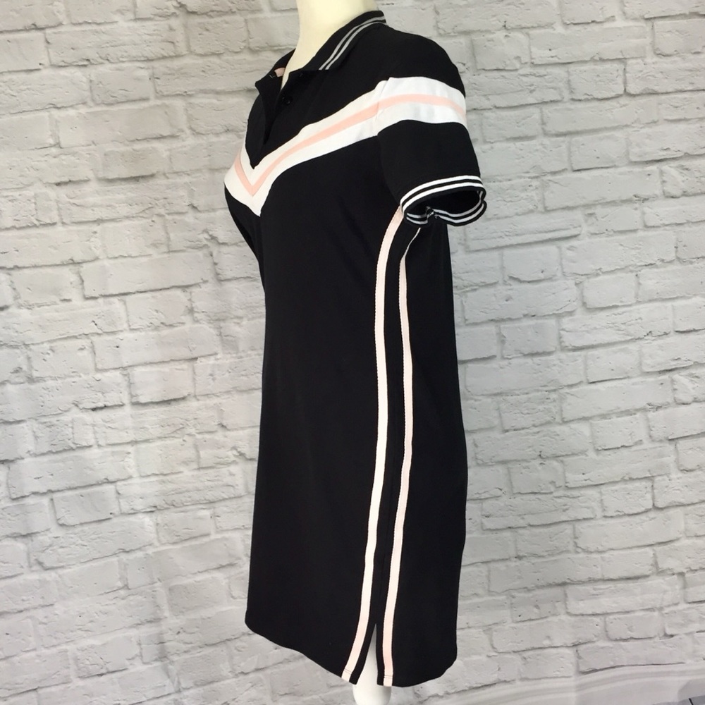 Almost Famous varsity polo black white pink dress - Picture 3 of 5